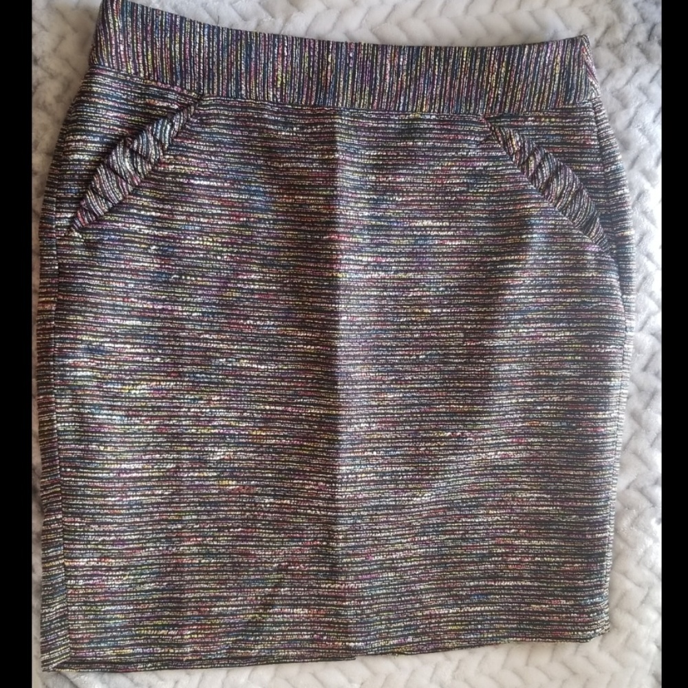 Loft Twead Rainbow Pencil Skirt